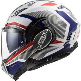 Capacete LS2 Valiant II FF900 Citius - Branco/Azul (Articulado)