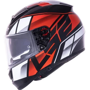 Capacete LS2 Vector FF397 Evo Kripton - Preto/Vermelho/Branco - Masculino - Feminino - Óculos interno - Tri-composto