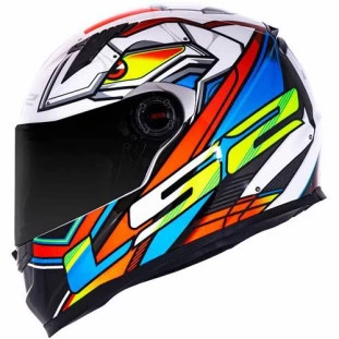 Capacete LS2 FF358 Xdron - Laranja/Azul Neon - Masculino - Feminino