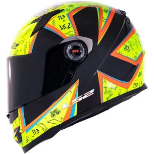 Capacete LS2 FF358 Rafael Paschoalin - Amarelo/Preto - Masculino - Feminino