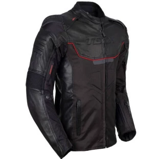 Jaqueta Texx Falcon V2 - Preto/Vermelho - Masculino - Couro 