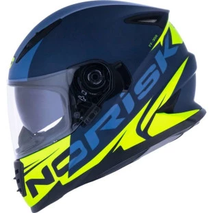 Capacete Norisk FF302 Manty Azul/Amarelo Fluor