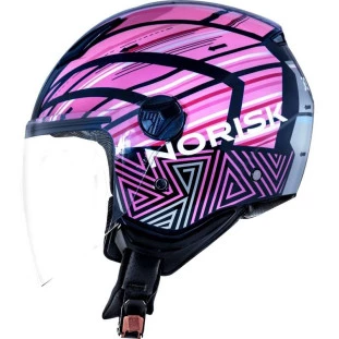 Capacete Norisk Orion Journey (Aberto) - Rosa - Para Moto Masculino e Feminino - Unisex