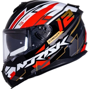 Capacete Norisk Strada Circuit - Preto/Vermelho/Dourado  - Para Moto Masculino e Feminino - Unisex