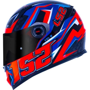 Capacete LS2 FF358 Classic Veloxer - Laranja/Azul - Masculino - Feminino