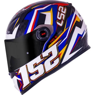 Capacete LS2 FF358 Classic Veloxer - Branco/Azul - Masculino - Feminino
