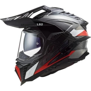 Capacete Ls2 Explorer C Mx701 Frontier - Titanium/Vermelho