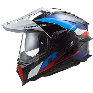 Capacete LS2 Explorer Carbon Frontier - Preto/Azul 58/M