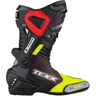 Bota Texx Pista - Preto/Vermelho/Amarelo