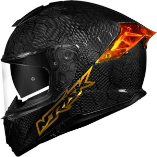Capacete Norisk Viper GT Snake Carbon - Preto/Dourado