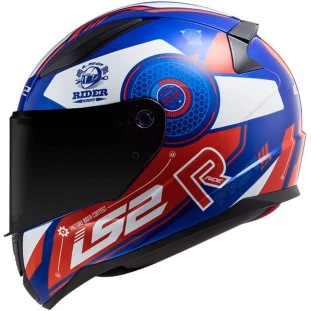 Capacete LS2 FF353 Rapid Stratus - Azul/Branco/Vermelho - Masculino - Feminino
