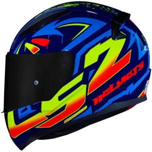 Capacete LS2 FF353 Rapid Tagline - Azul/Amarelo - Masculino - Feminino