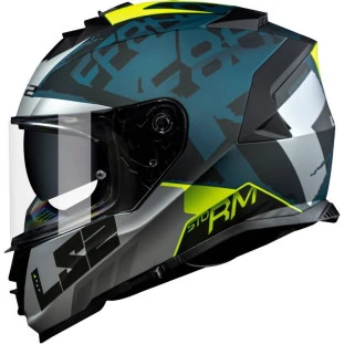 Capacete LS2 Storm FF800 Sprinter Matte - Preto/Cinza/Verde 