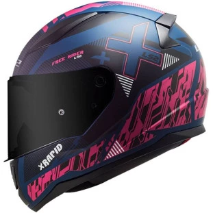 Capacete LS2 FF353 Rapid Xtreet - Azul/Roxo - Masculino - Feminino