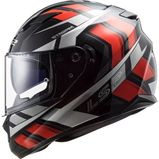 Capacete LS2 FF320 Stream Loop - Preto/Vermelho - Masculino - Feminino - Óculos interno