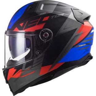 Capacete LS2 FF811 Vector II Absolute - Preto/Vermelho/Azul