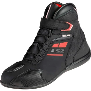 Bota LS2 Garra WP Preto/Vermelho (100% Impermeável) - Masculino - Motoqueiro - Motociclista - A Prova Da Água