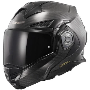 Capacete LS2 FF901 Advant X Carbon Solid - (Articulado) - Motoqueiro - Motociclista - Masculino - Feminino - Carbono - Óculos Interno