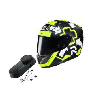 Capacete HJC RPHA 11 Pro Andrea Iannone - Verde/Preto + Free Intercomunicador  - Masculino - Feminino - Suporte pinlock