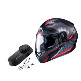Capacete HJC CS-15 Trion - Vermelho  - Masculino - Feminino - Suporte pinlock + Free Intercomunicador
