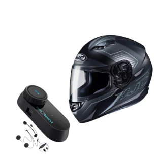 Capacete HJC CS-15 Trion - Preto  - Masculino - Feminino - Suporte pinlock + Free Intercomunicador