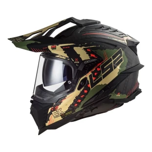 Capacete LS2 Explorer MX701 Extend Verde Militar Fosco