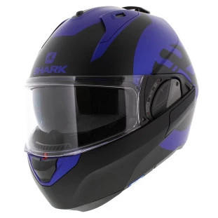 Capacete Shark Evo Es Kedje - Azul Fosco - Articulado - Óculos interno - Masculino - Feminino 
