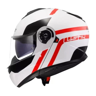 Capacete Ls2 Strobe 2 FF808 Autox - Branco/Vermelho