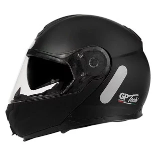 Capacete Gp Tech A118 SV Mono - Preto Fosco - Articulado - Óculos Interno - Masculino - Feminino 