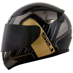 Capacete LS2 FF353 Rapid Medal - Preto/Dourado Brilho - Masculino - Feminino + Viseira Dourada Original Ls2 