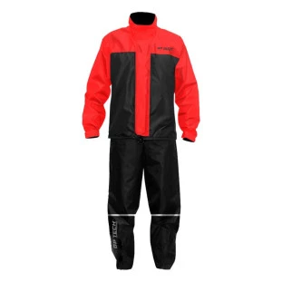 Capa De Chuva Gp tech Siena Nylon Premium Preta/Vermelha - Masculino - Feminino - Impermeável - Motociclista - Motoqueiro - Motoboy