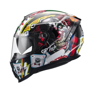 Capacete Gp tech Clown Sv Joker Ultra v128 - preto 60/G