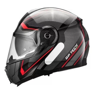 Capacete Gp Tech A118 SV Pulse - Preto/Cinza Fosco - Articulado - Óculos Interno - Masculino - Feminino 