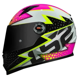 Capacete Ls2 FF358 Speedy - Branco/Rosa Masculino - Feminino 