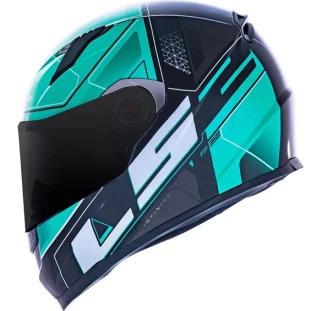 Capacete LS2 FF358 Ultra - Preto/Verde - Masculino - Feminino