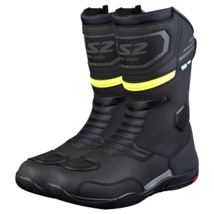 Bota Ls2 Goby Man - Preto/Amarelo Fluor - Impermeável - Masculino - Motociclista - Motoqueiro - Refletivo