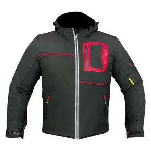 Jaqueta Feminina GP Tech Napoli Casual Resistente a Agua Preto/Vermelho