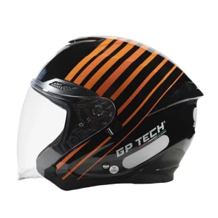Capacete GP Tech Aberto OF669 Range Tricolor Laranja 