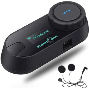 Intercomunicador FreedConn Bluetooth para motocicleta TCOM-SC - Impermeável, Proteção contra o Sol, Resistente a Poeira - Individual