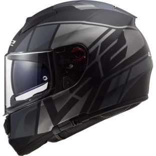 Capacete LS2 Vector FF397 Evo Kripton Preto/Cinza Fosco  - Masculino - Feminino - Óculos interno - Tri-composto
