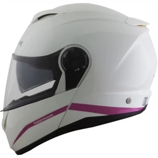 Capacete Norisk Force Simplicity - Branco/Rosa  - Para Moto Masculino e Feminino - Unisex