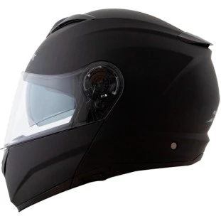 Capacete Norisk Force Articulado Monocolor - Preto Fosco  - Para Moto Masculino e Feminino - Unisex