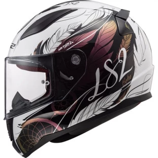 Capacete LS2 FF353 Rapid Boho - Branco/Preto/Rosa - Masculino - Feminino