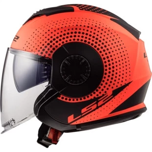Capacete LS2 Verso OF570 Spin - Fluo Laranja/Preto 