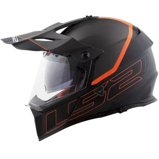 Capacete LS2 Pioneer MX436 Element -  Preto/Titanio Fosco