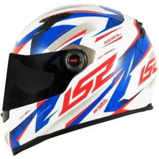 Capacete LS2 FF358 Draze - Branco/Azul/Vermelho - Masculino - Feminino 