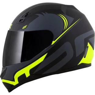 Capacete Norisk FF391 Squalo -  Preto/Amarelo Fluor 