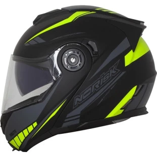 Capacete Norisk Route FF345 Motion - Preto/Amarelo Fluor