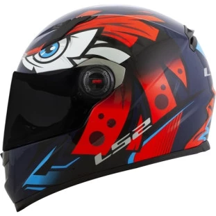 Capacete LS2 FF358 Tribal - Laranja/Azul - Masculino - Feminino 