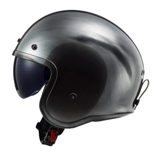 Capacete LS2 OF599 Spitfire - Jeans Titanium - Masculino - Feminino - Óculos interno - Harley
